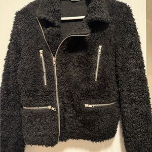 Women's Black Teddy Jacket